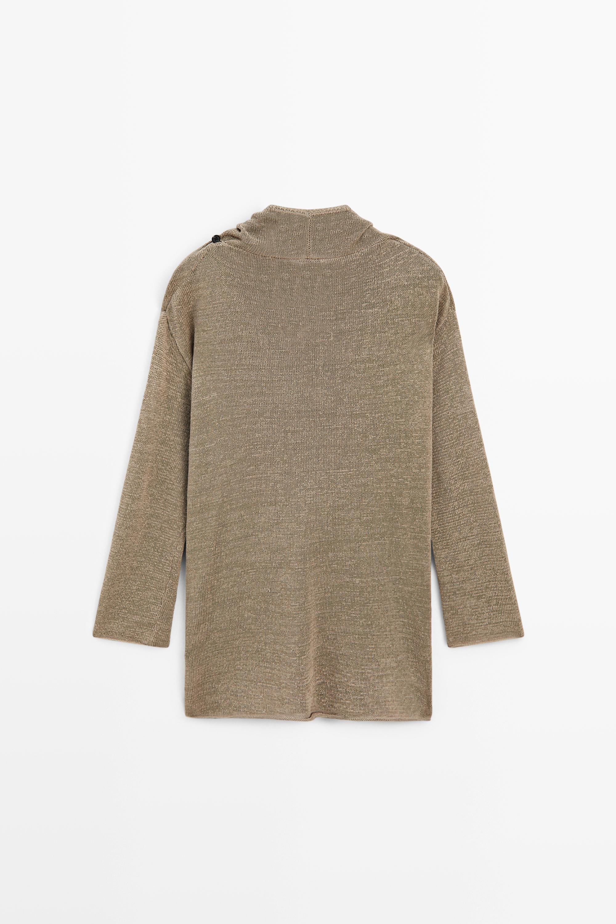 Total look draped knit cape cardigan